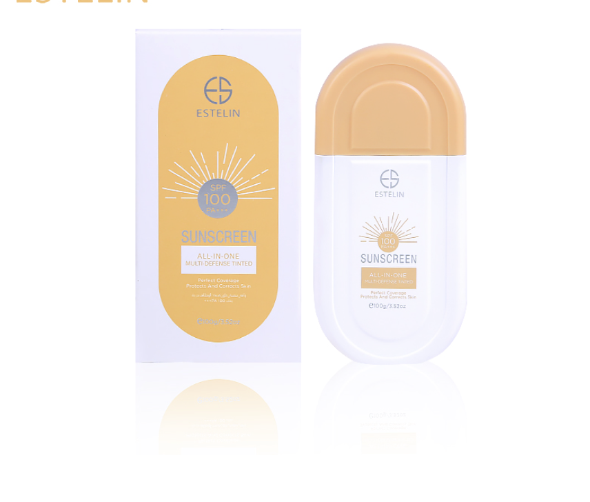 Estelin Sunscreen Multi-Defence Tinted spf100 100g - Body Oils & Sunscreen skincare product